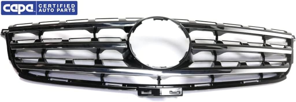 Black Plastic Grille Assembly with Chrome Molding B975