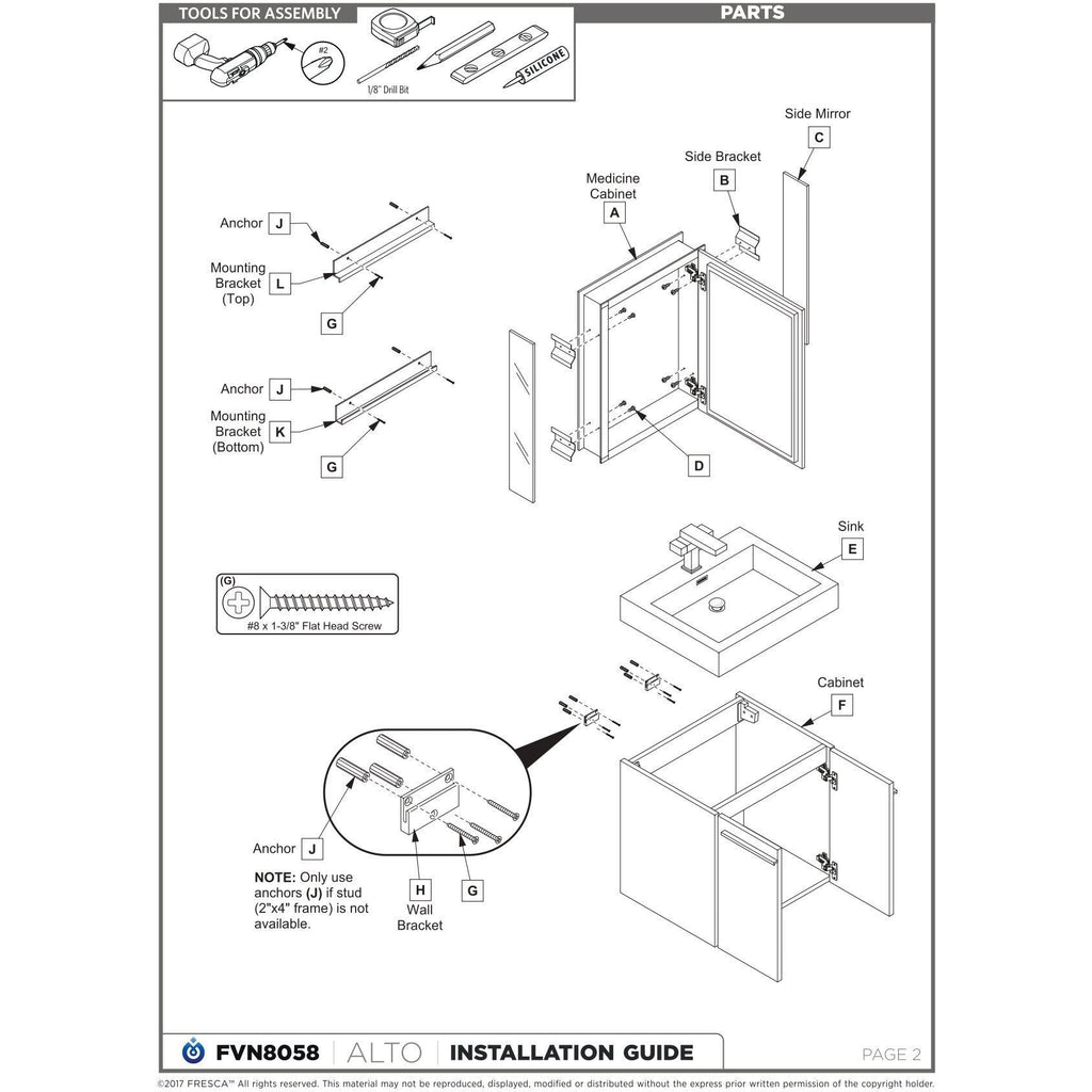 Black Modern Bathroom Cabinet B4880