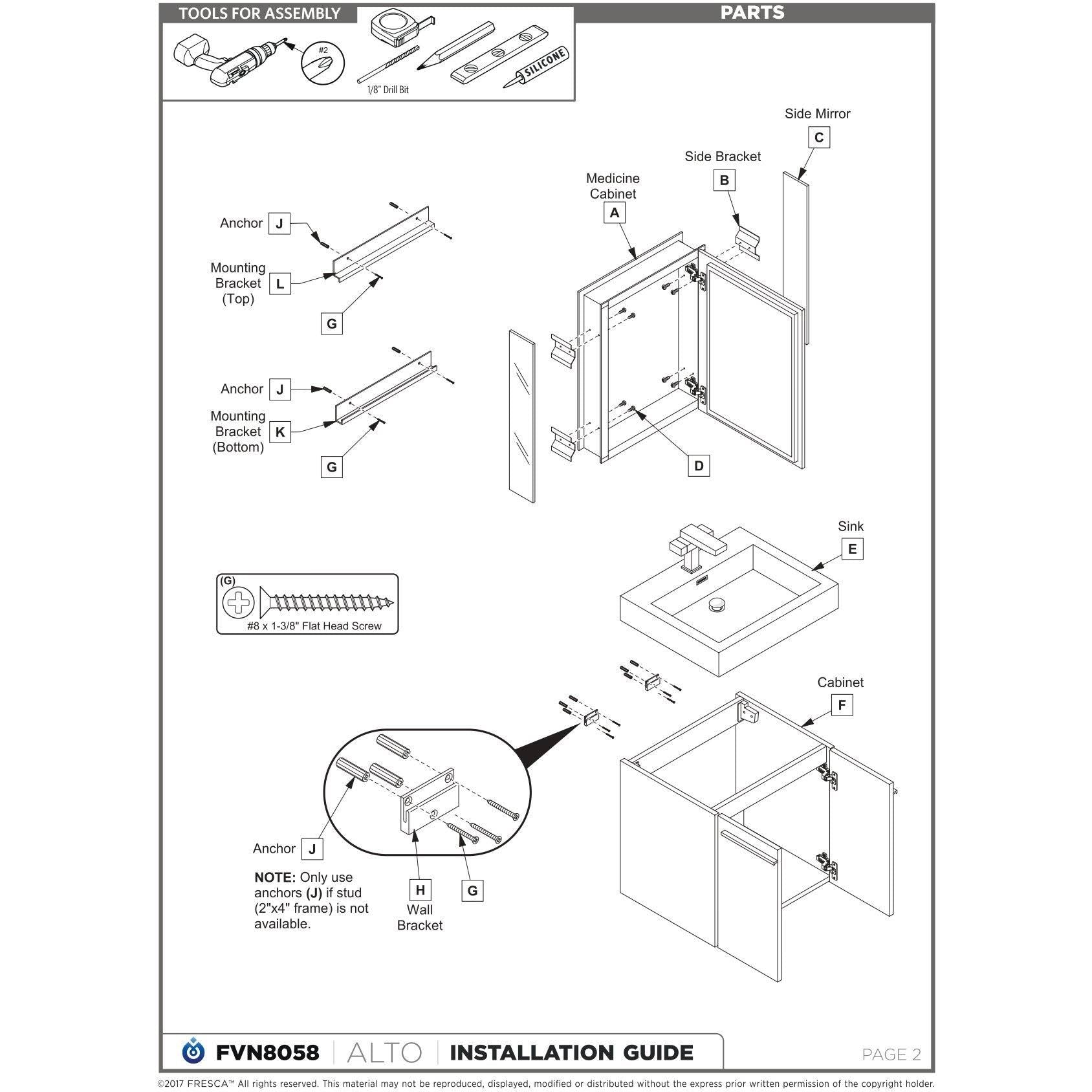 Black Modern Bathroom Cabinet B4880