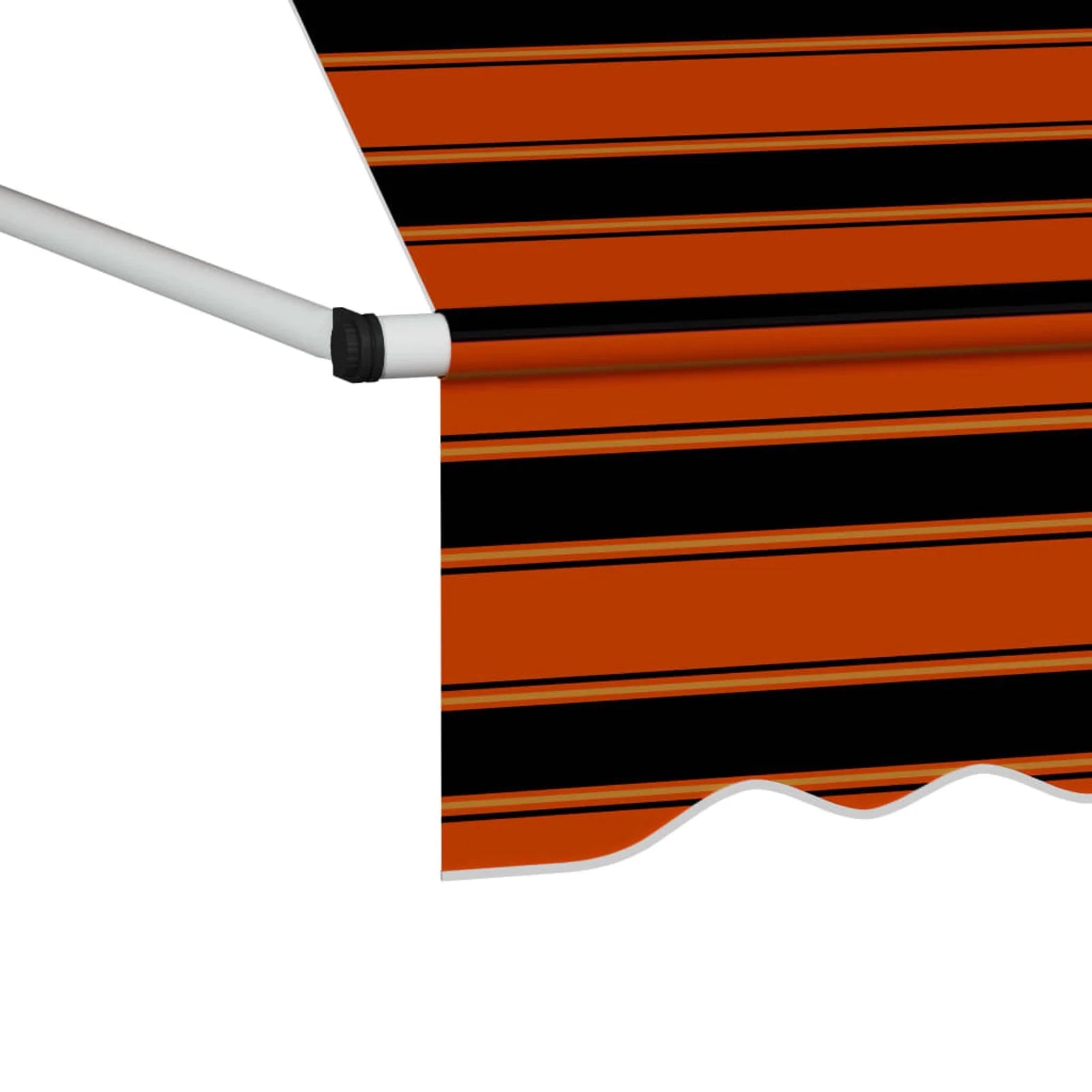 Manual Retractable Awning 78.7" Orange and Brown X935957