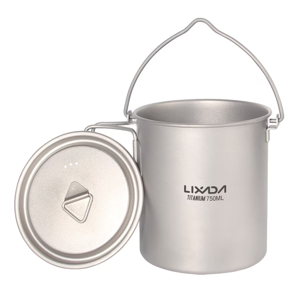 Titanium Cup with Lid and Handle 750ml/900ml/1100ml Z58093