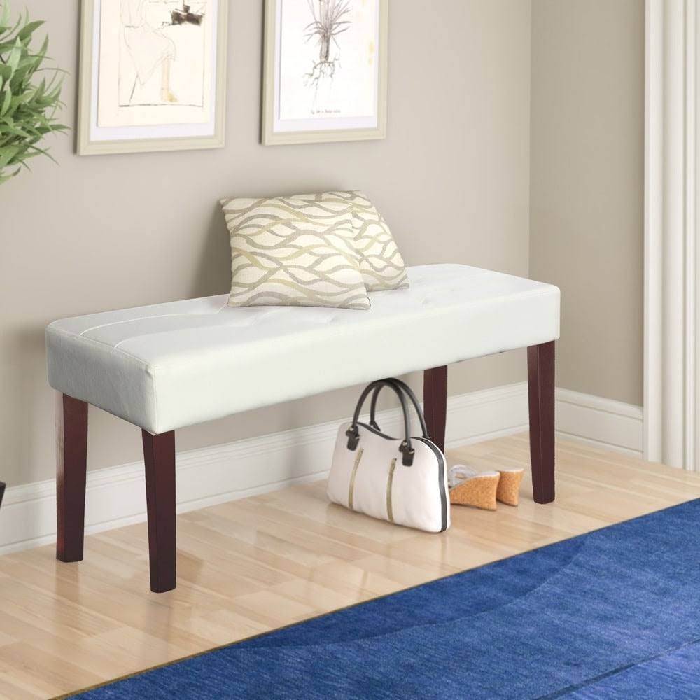 24-Panel Bench in Leatherette Brown M8969