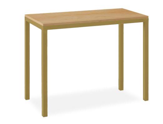 Maple Top Console Table with Gold Base B17017