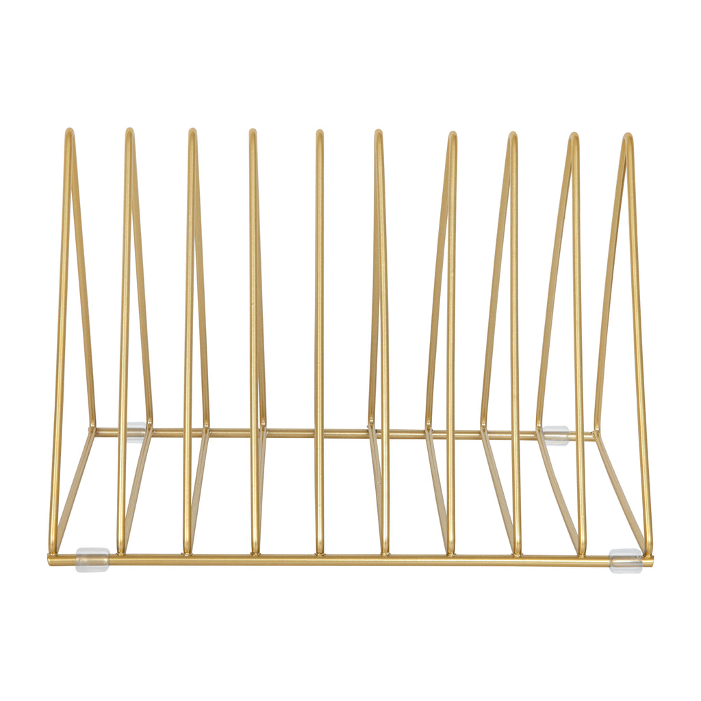 Gold Metal Magazine File Holder S9567