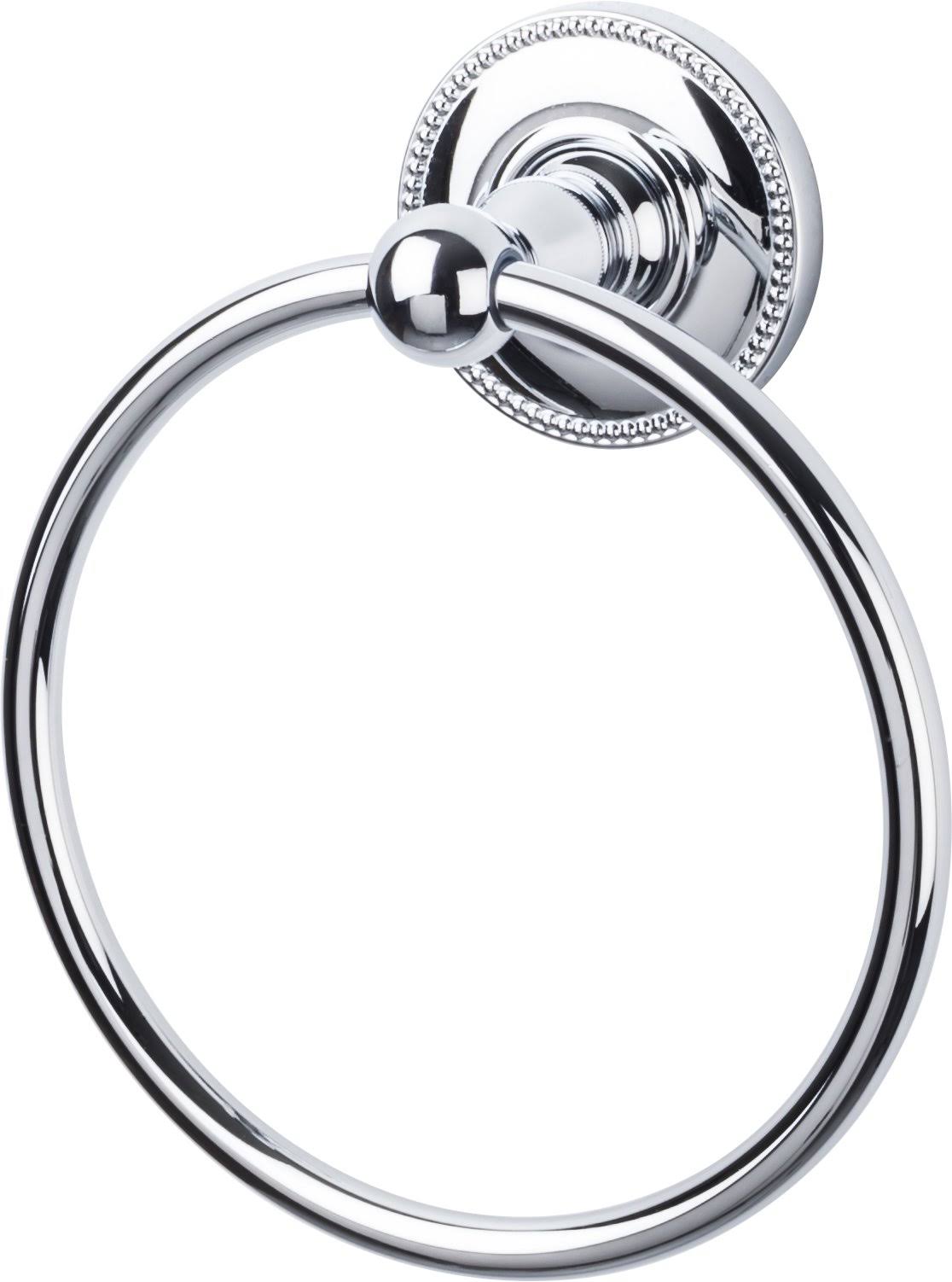 Polished Chrome Beaded Backplate Bath Ring U57922