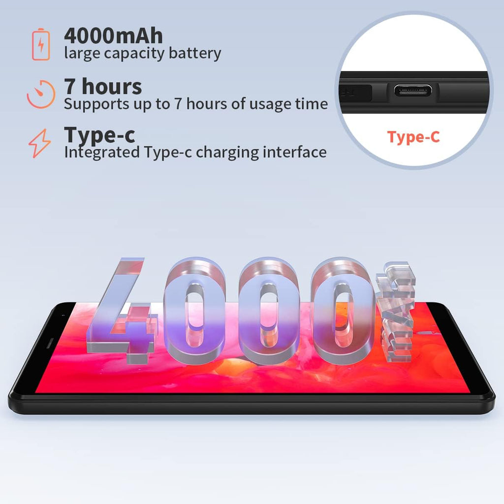 8 inch Android 11 Tablet, 3GB RAM 64GB ROM, 800 * 1280 HD Display P8169