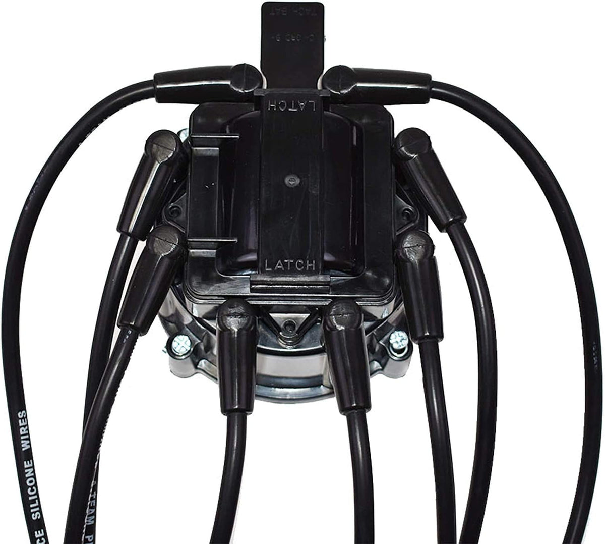 Black 8.0mm Spark Plug Wires Distributor Coil for Chevy Corvette SBC J7793