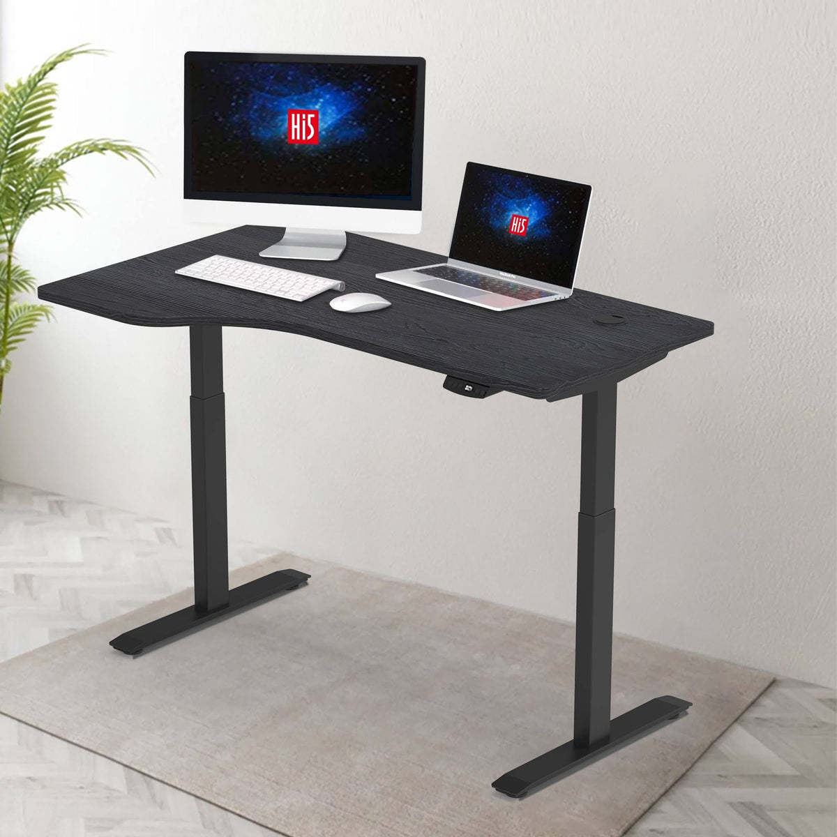 L-Shaped Electric Height Adjustable Standing Desk P59927