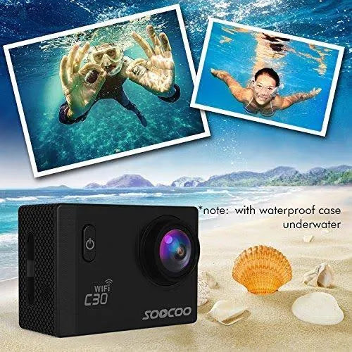 4K Waterproof Action Camera with 2 Batteries T12012