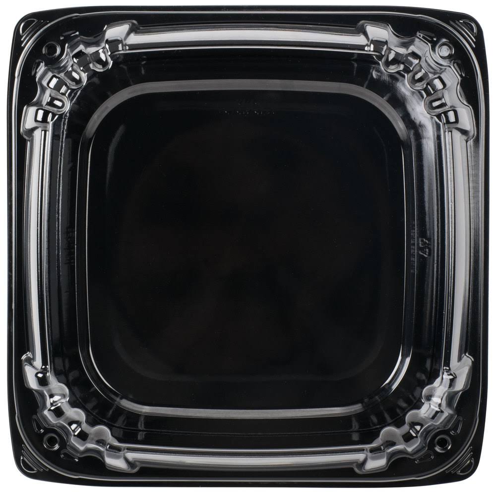 14x22 Square Disposable Deli Platter with High Dome Lid, 25/Case F5987