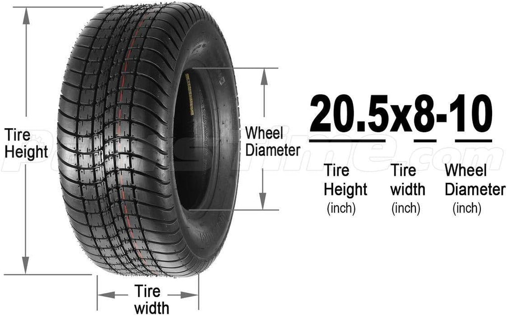 20.5x8-10 6PR Load Range C Trailer Tires, Set of 2 J428588