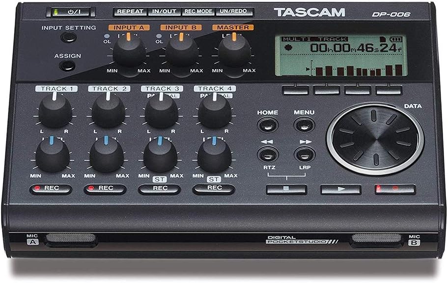6-Track Digital Pocketstudio with AC Power Adapter, Headphones & 32GB Memory Card Bundle B656