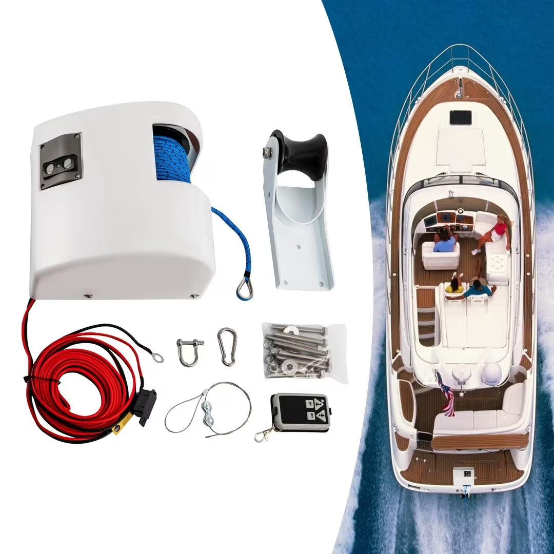 12V Saltwater Marine Windlass Winch with Wireless Remote Control Y780