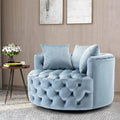 Silver Grey Fabric Swivel Accent Chair H32012