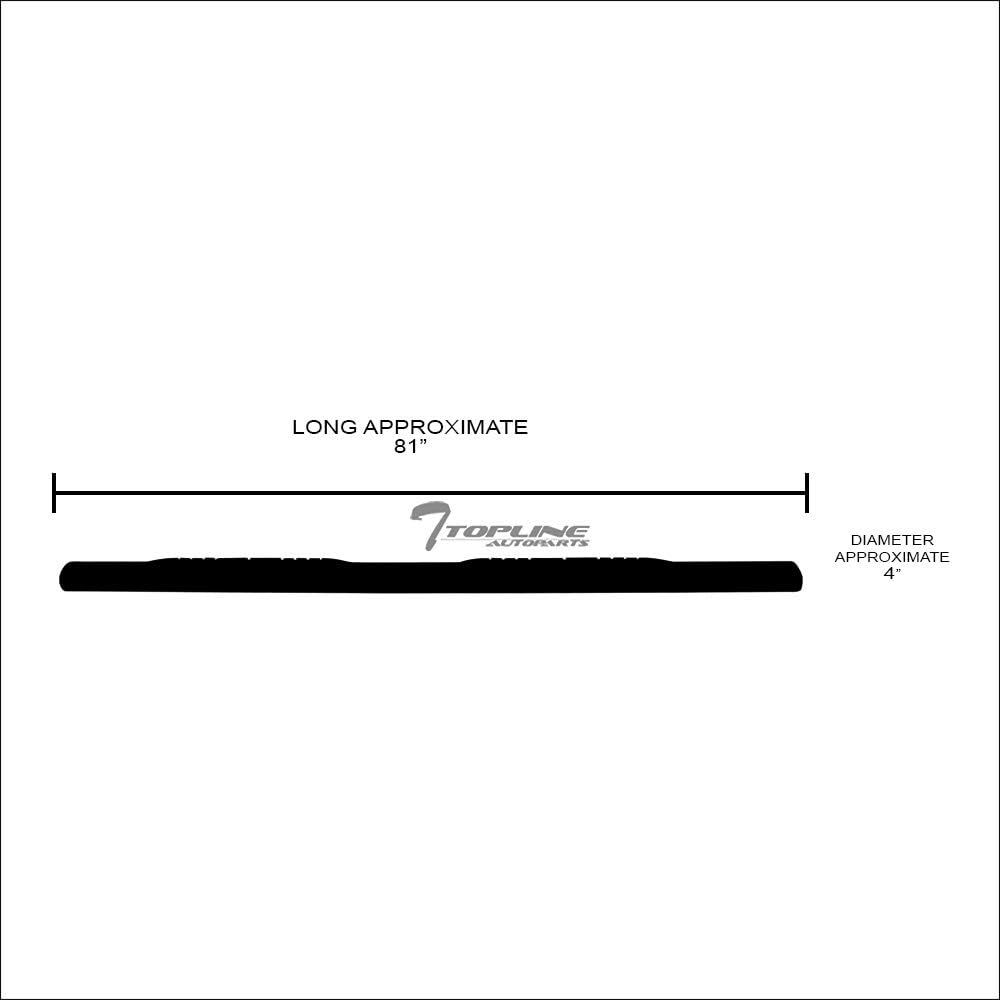 Oval Polished Stainless Steel Side Step Nerf Bars Rail Running Boards L2863