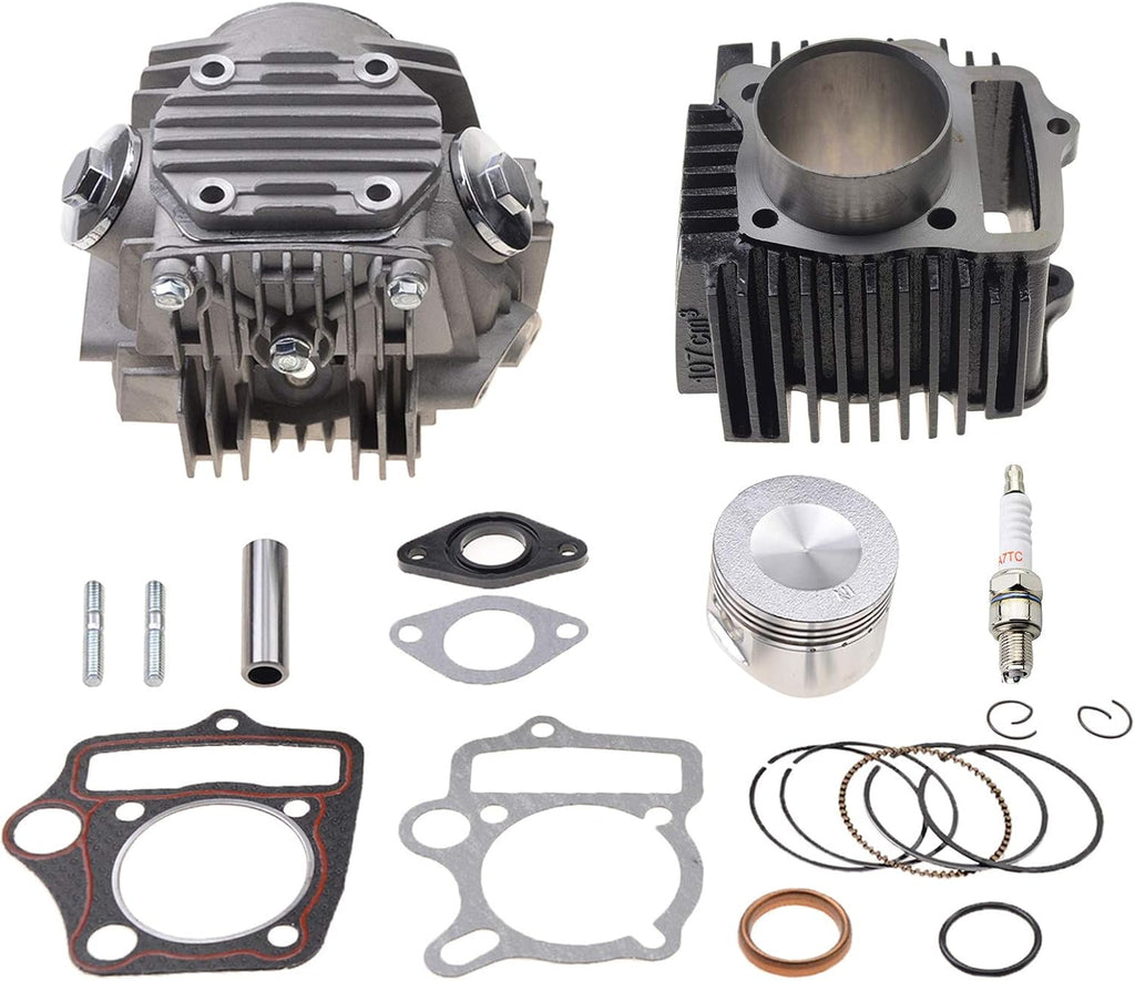 52.4mm Big Bore Cylinder Head 66mm Valves for 110cc ATV Go Kart Dirt Pit Bike Pack of 2 F62118
