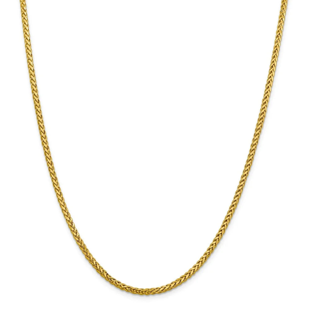 14kt Yellow Gold Diamond Cut Wheat Chain 18 inch Lobster Clasp S760
