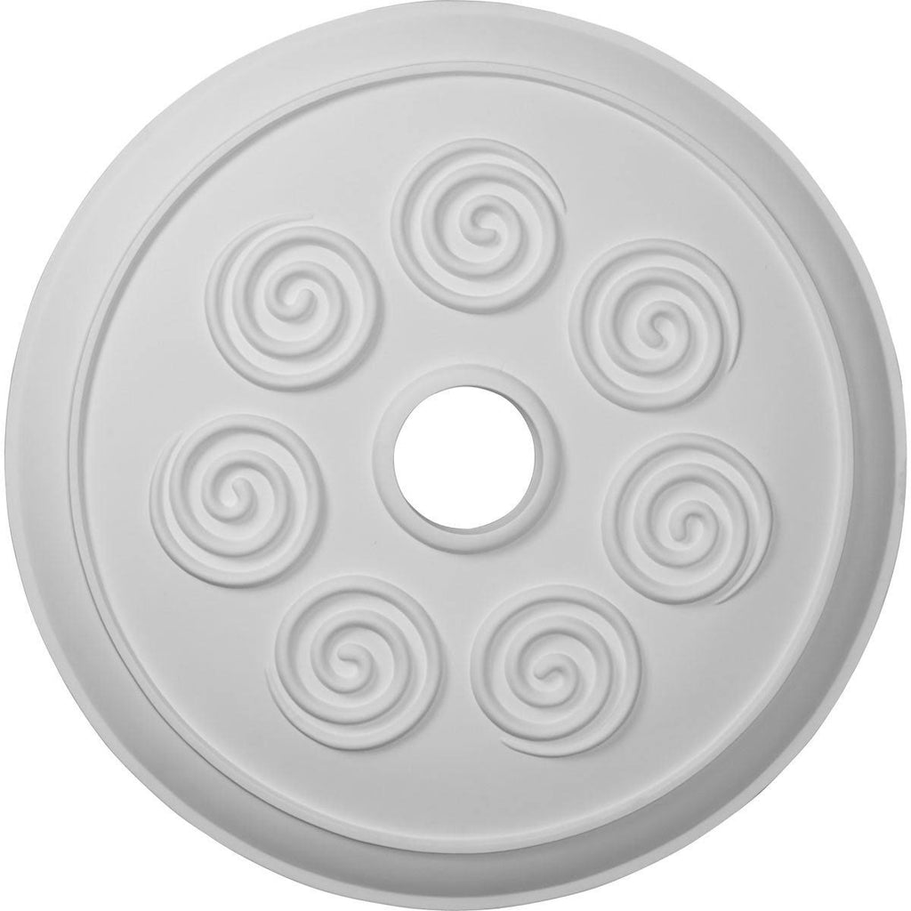 Spiral Ceiling Medallion, Hand-Painted Rubbed Bronze O78377