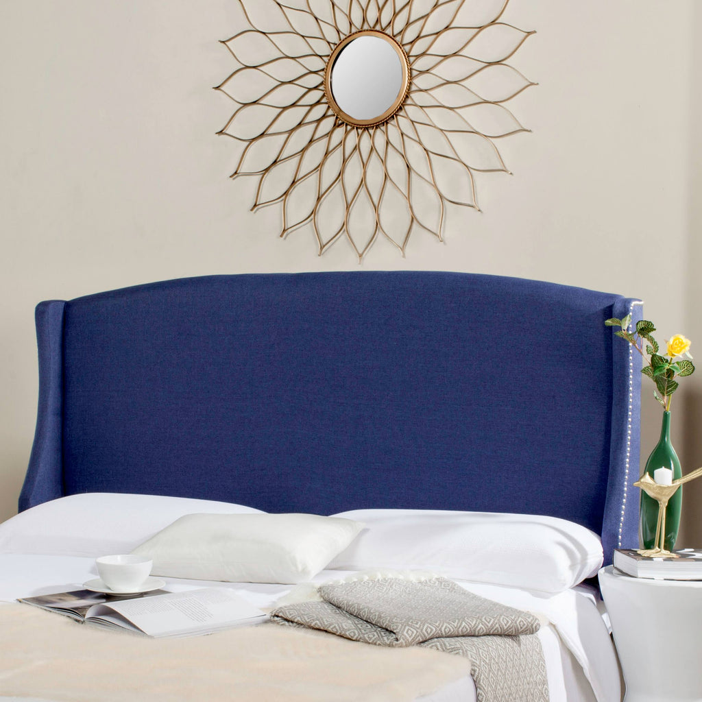 Navy Linen Headboard (Queen) Z5218