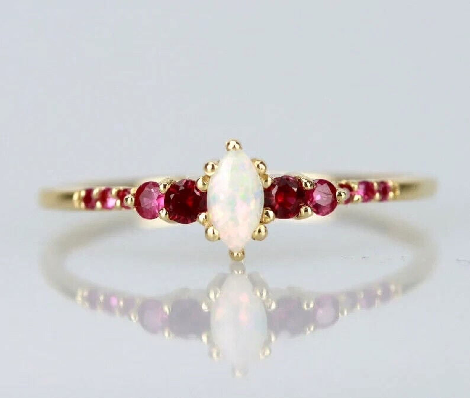 Marquise Opal Wedding Ring H20493