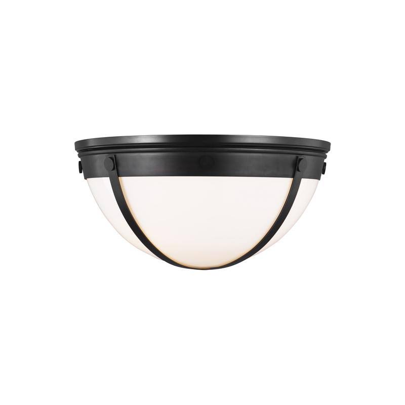 Polished Nickel Two Light Flush Mount U87012