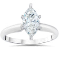 1ct Marquise Diamond Engagement Ring 14K White Gold E883