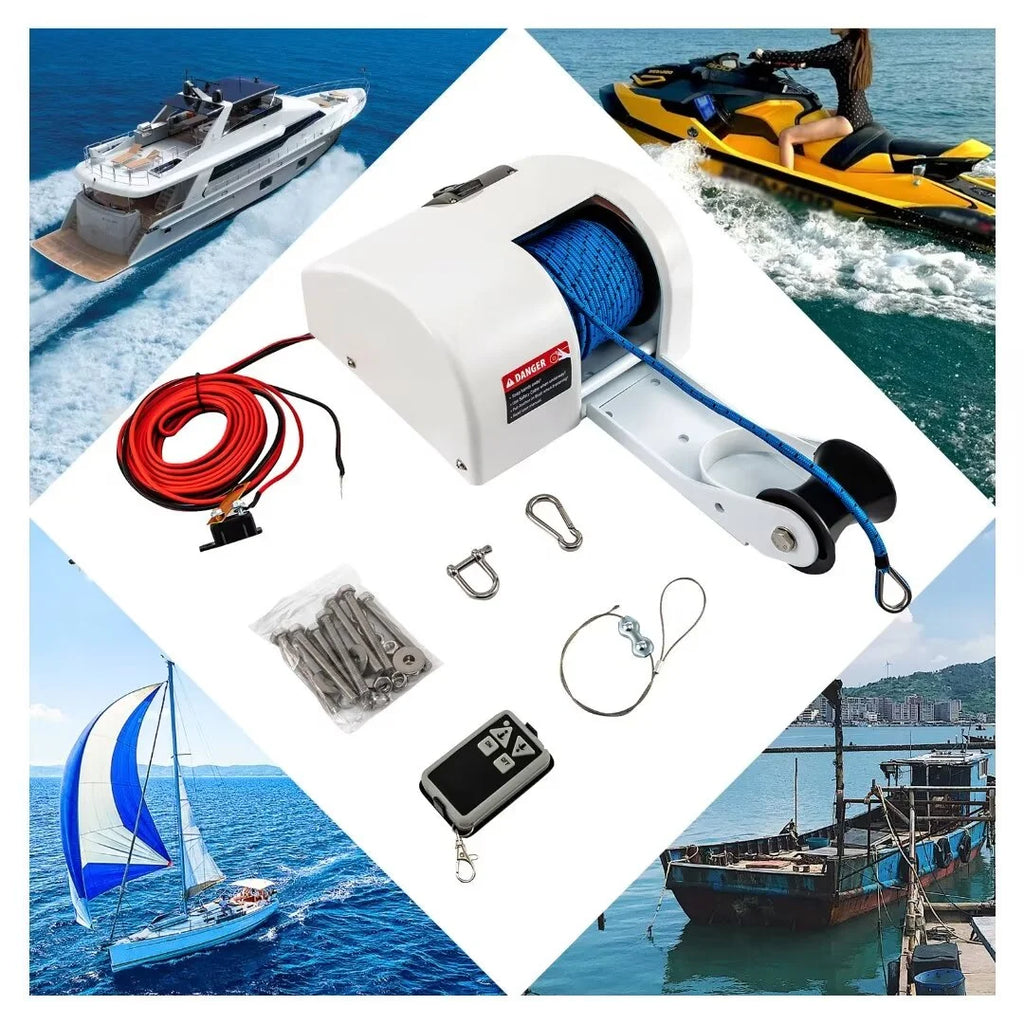 12V Saltwater Marine Windlass Winch with Wireless Remote Control Y780