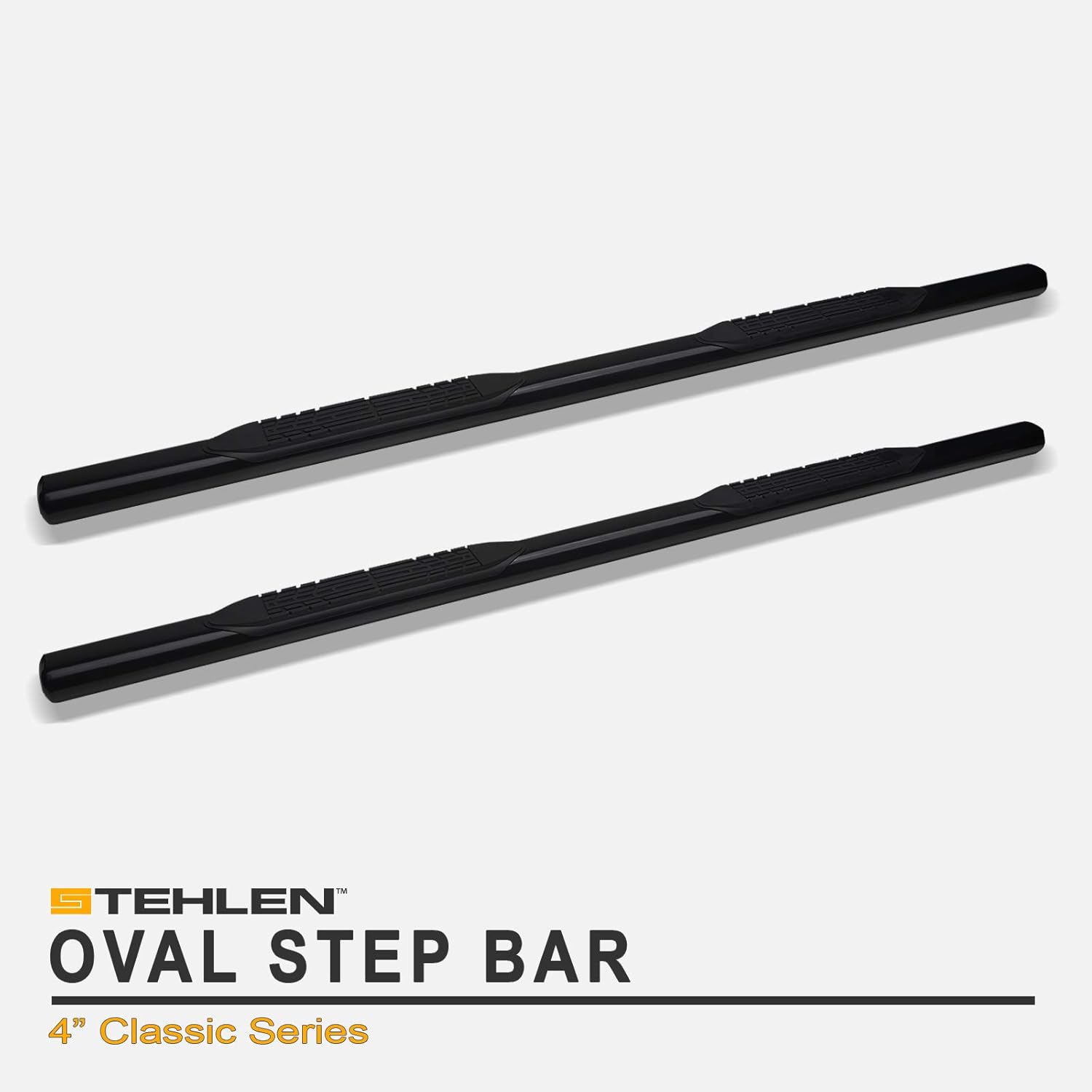 4 Oval Side Step Nerf Bars Black F336868