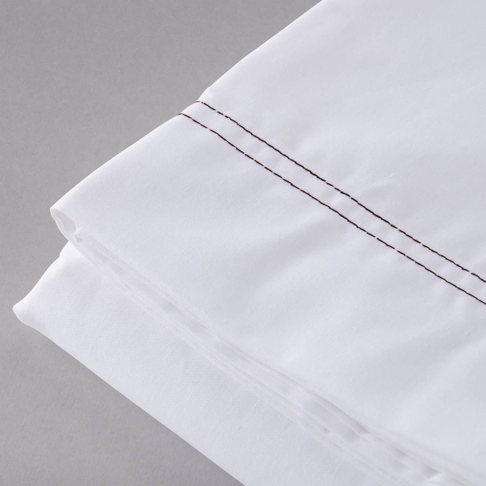 White Queen Size Percale Flat Bed Sheets R338