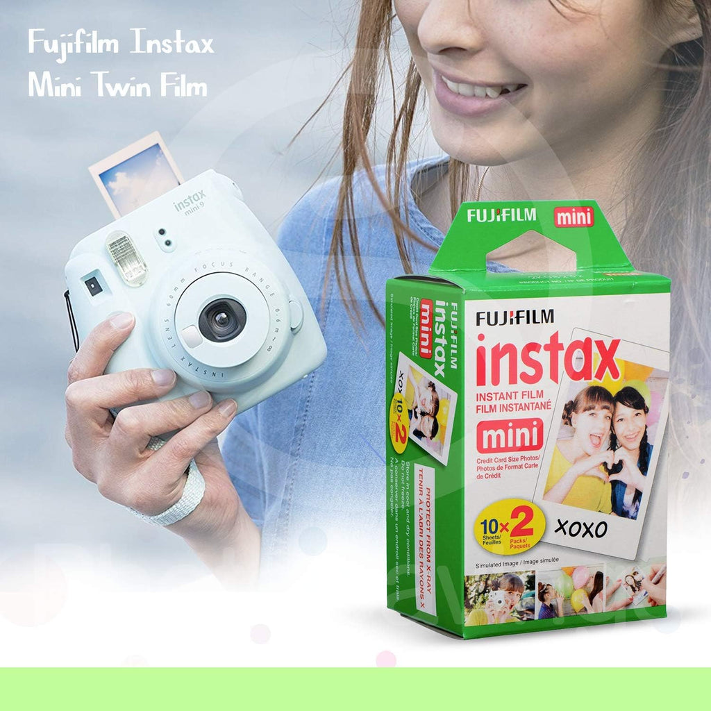 Lilac Purple Instant Film Camera with Twin Film 40 Exposures and Accessory Case A714