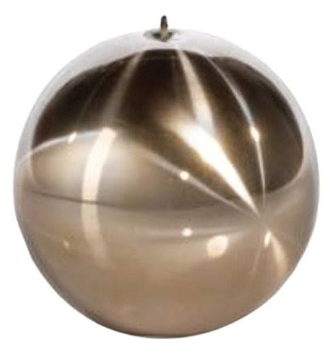 3.5 inch Tall Ball Shaped Titanium Gold Candle (Set of 6) A2564