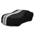 Black with Gray Stripes Convertible Car Cover I558