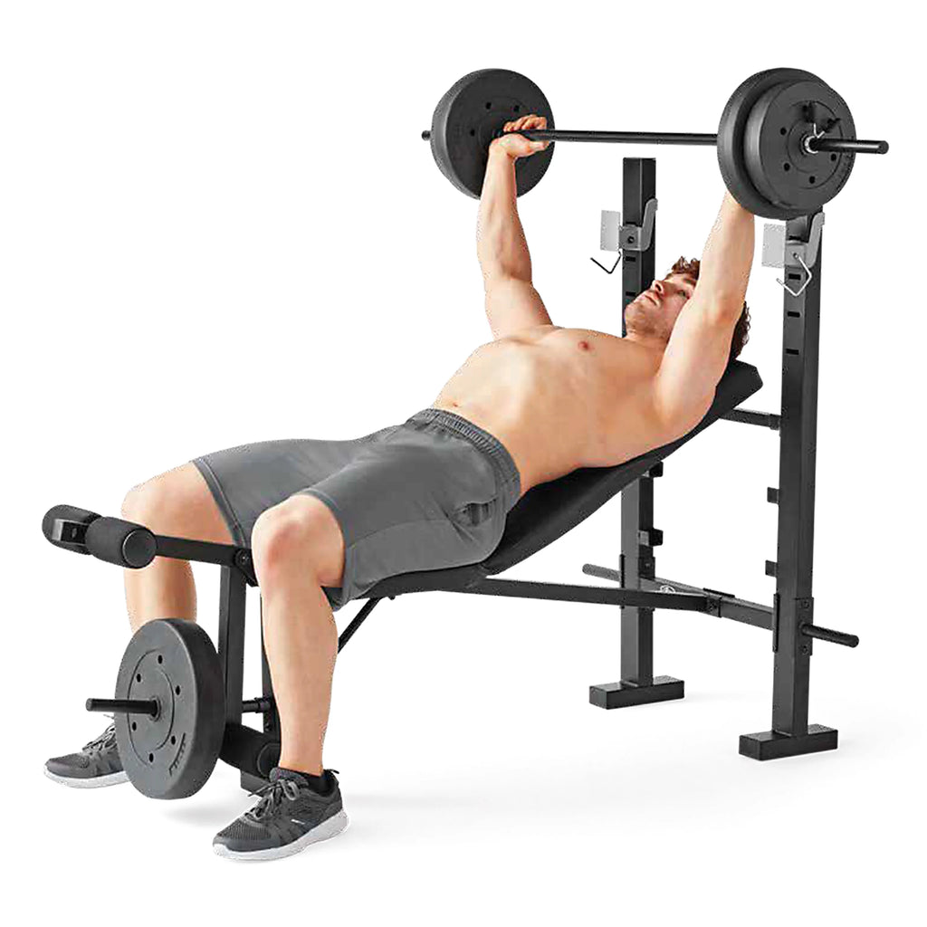 Standard Bench & Rack Combo with Leg Press S47126