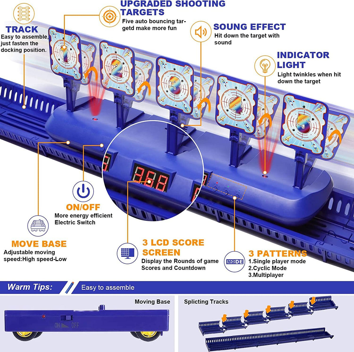 Electronic Shooting Targets with Auto-Reset T7332