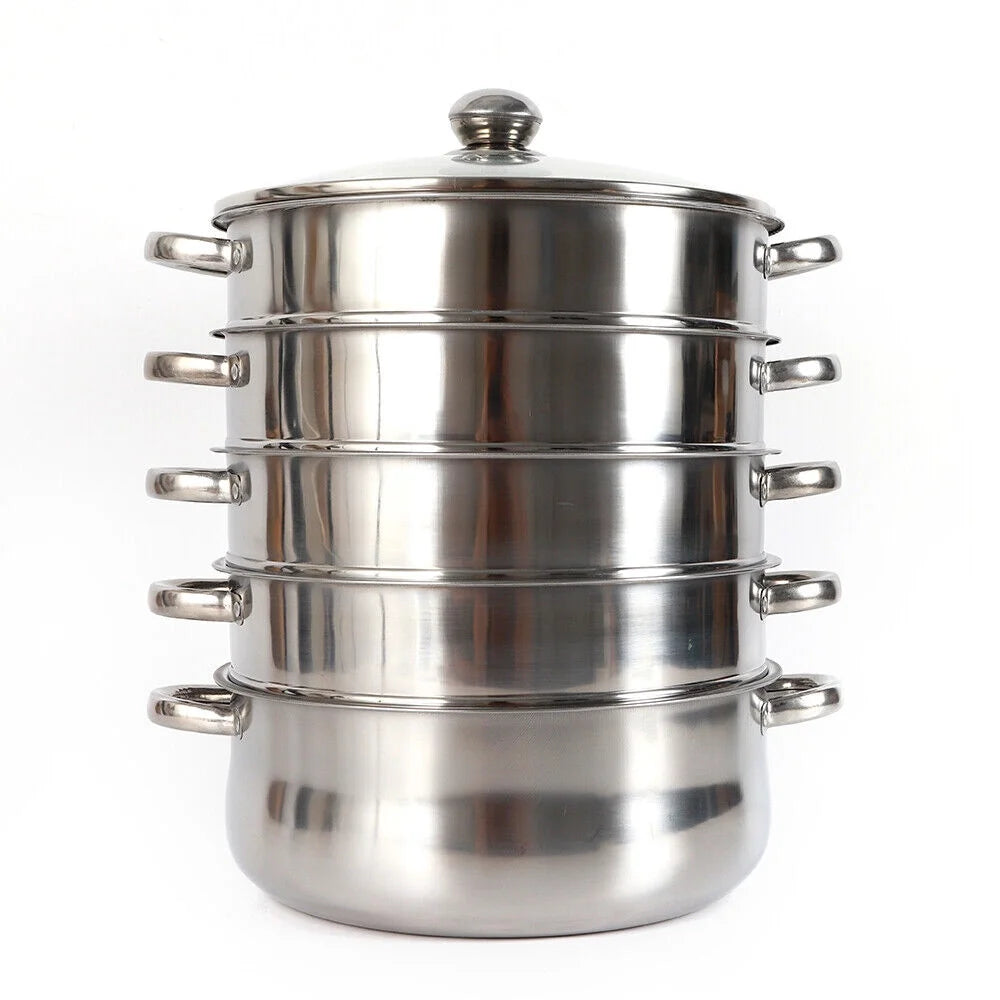 5-tier Stainless Steel Steamer with Lid V791