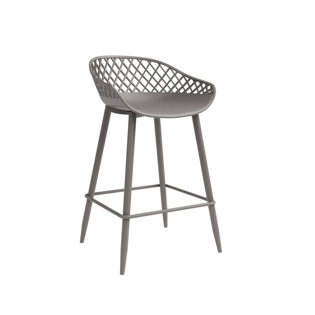 Warm Taupe Counter Stool Set of 2 D49114
