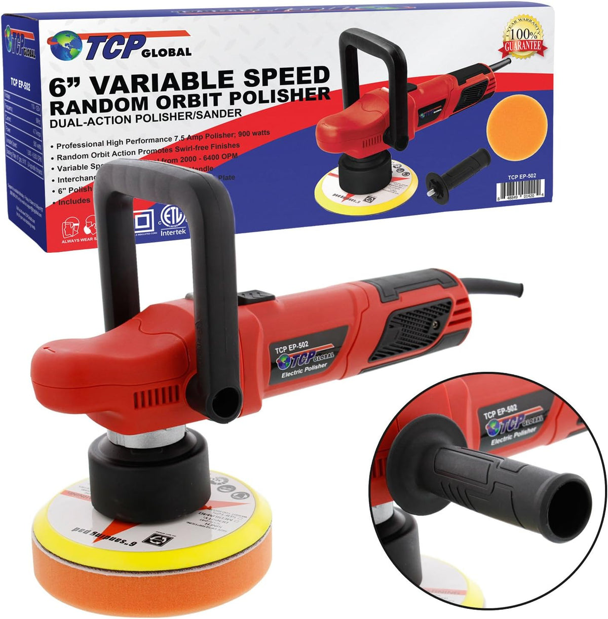 6" Variable Speed Random Orbit Dual-Action Polisher Pack of 2 O33241