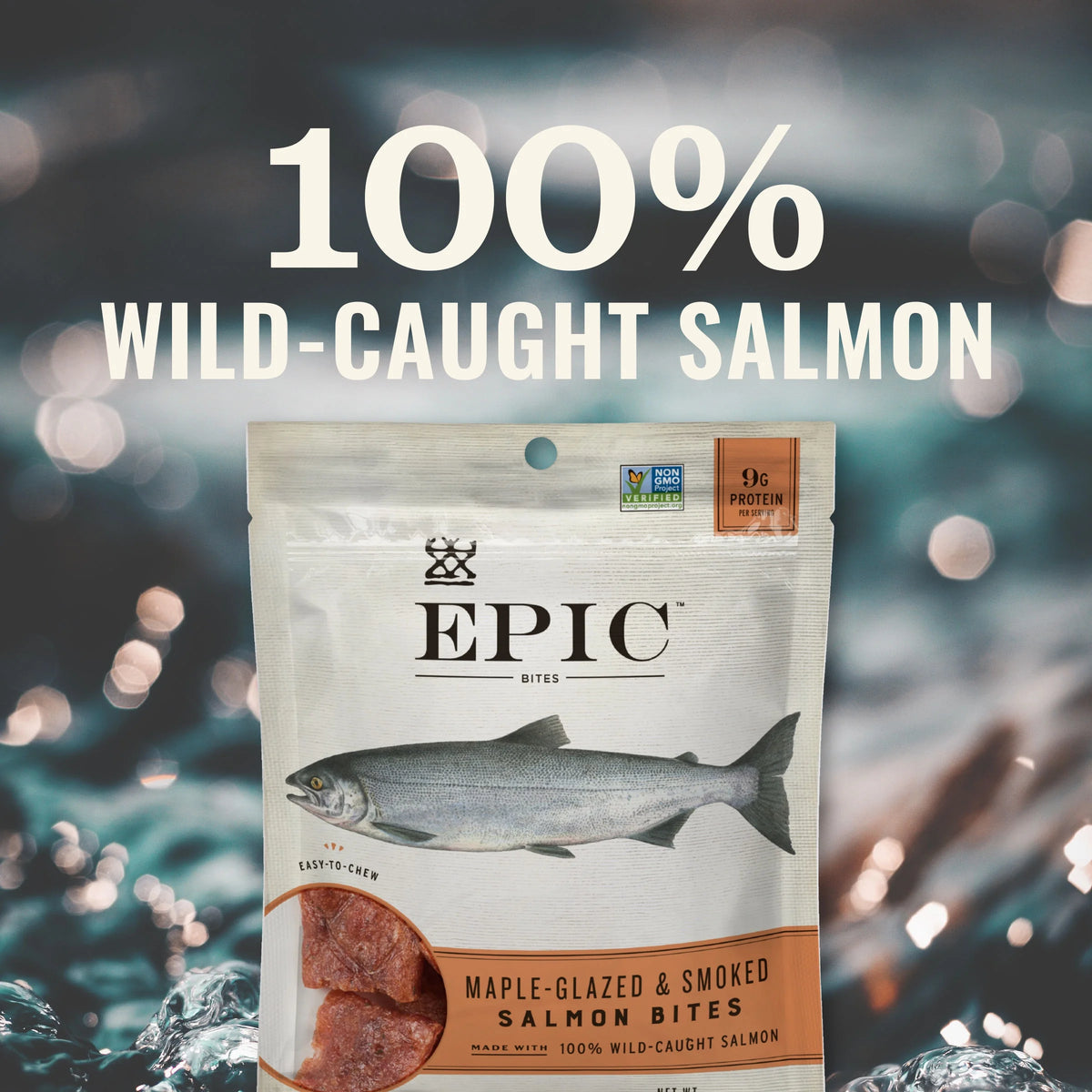 Salmon Bites, Wild Caught, 8 ct, 2.5 oz Pouches H488054