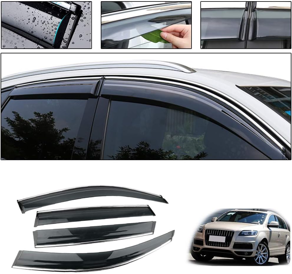 Smoke Tape-On Outside Window Visors Pack of 2 Z549
