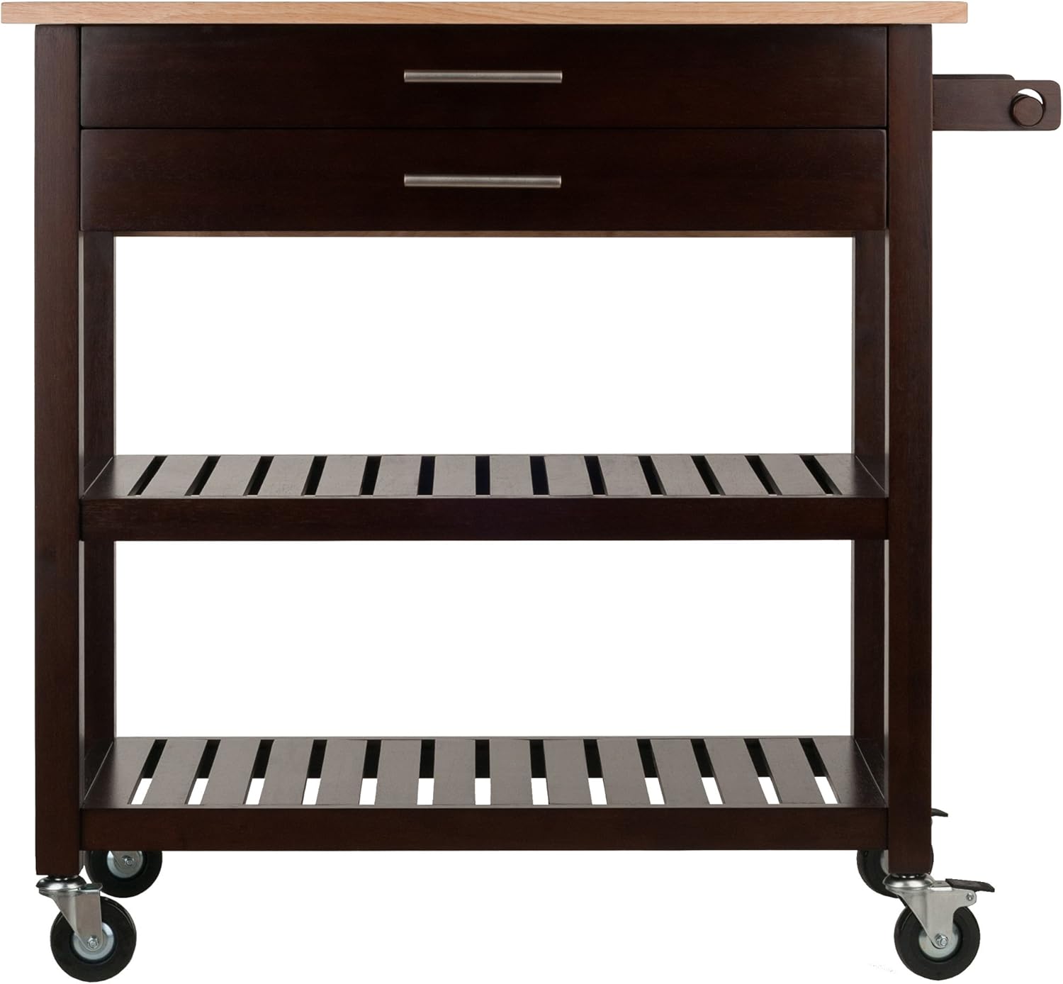Cappuccino/Natural Kitchen Cart H29047