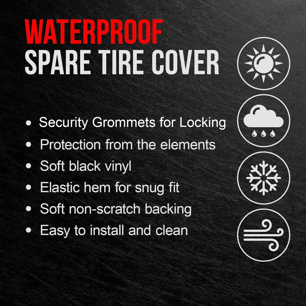 Black 28 Inch Tire Covers N502475