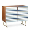 Navy Blue Walnut 2 Door Accent Cabinet N1218