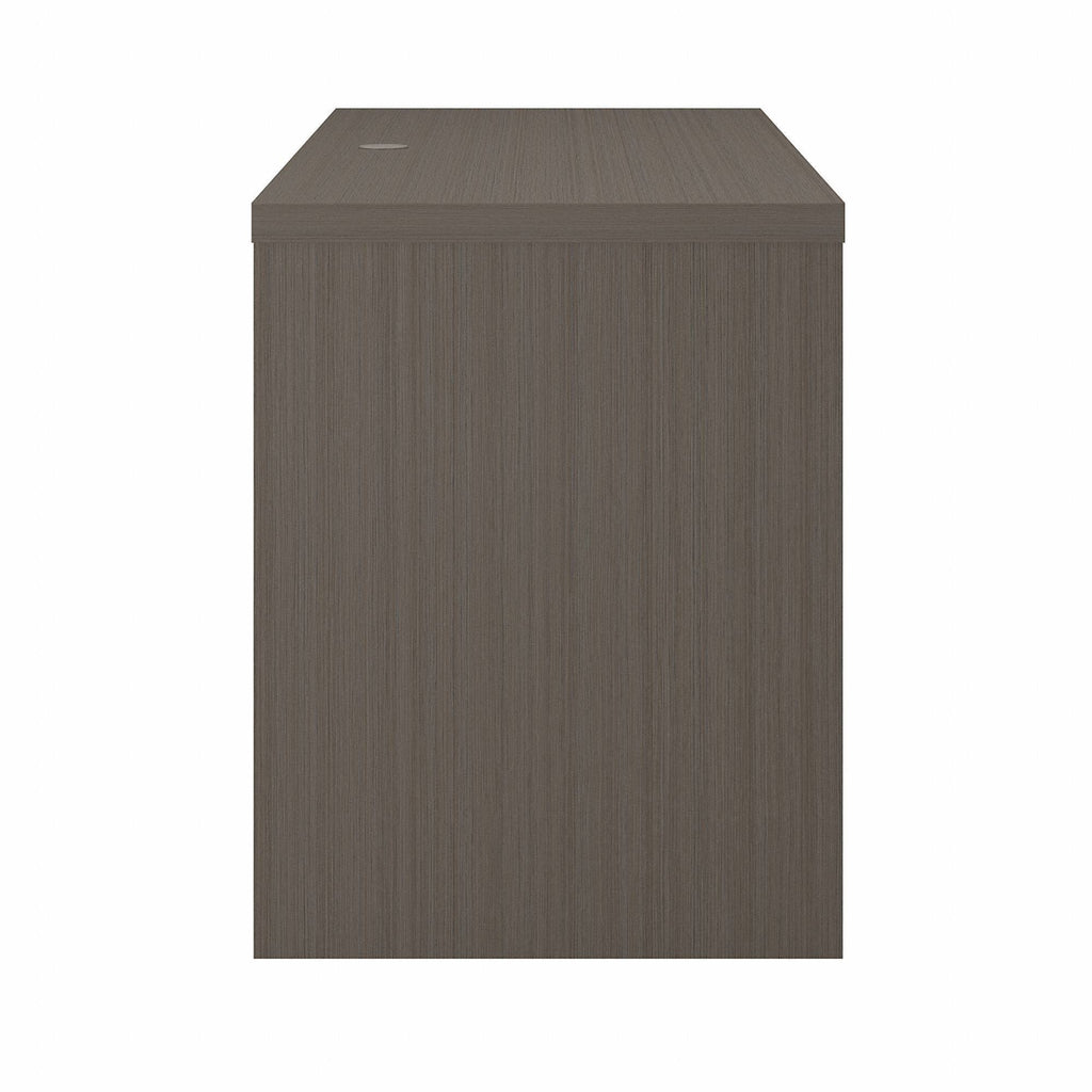 Modern Computer Desk with Storage Cabinets and Shelves Restored Gray C81071