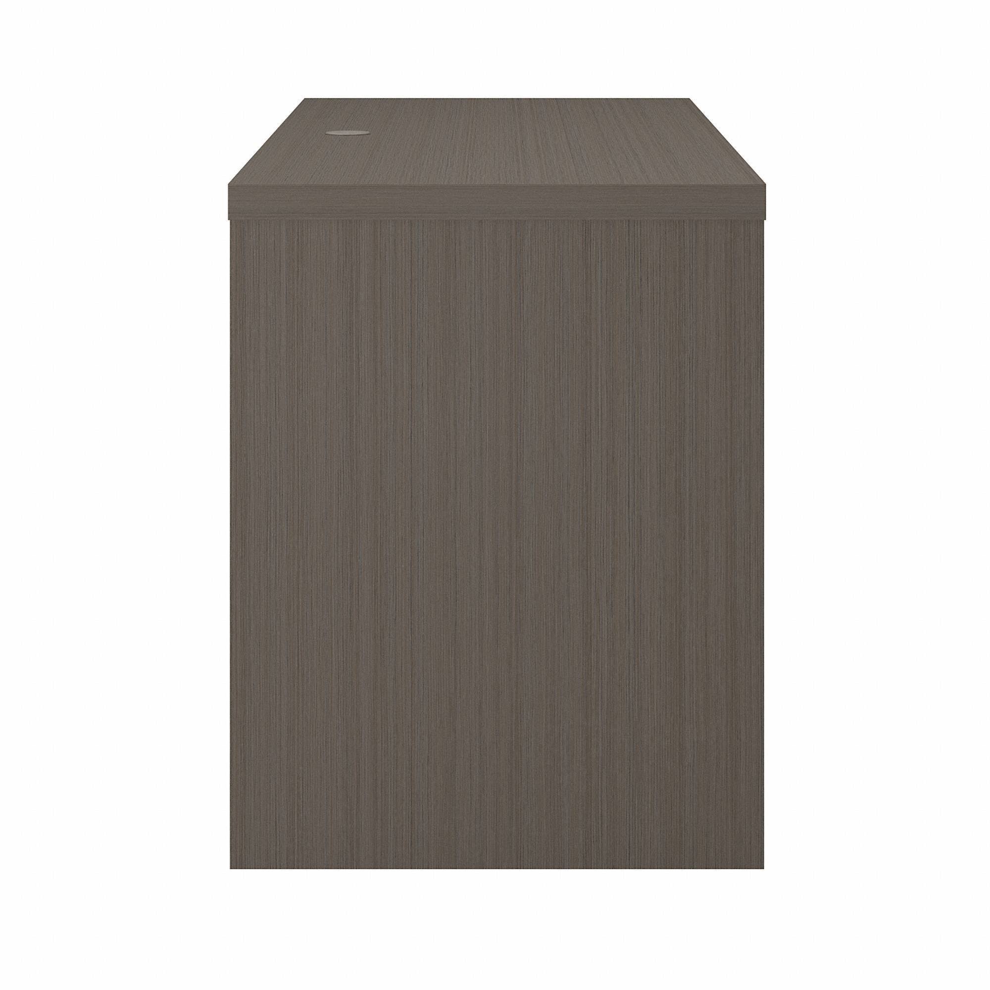 Modern Computer Desk with Storage Cabinets and Shelves Restored Gray C81071