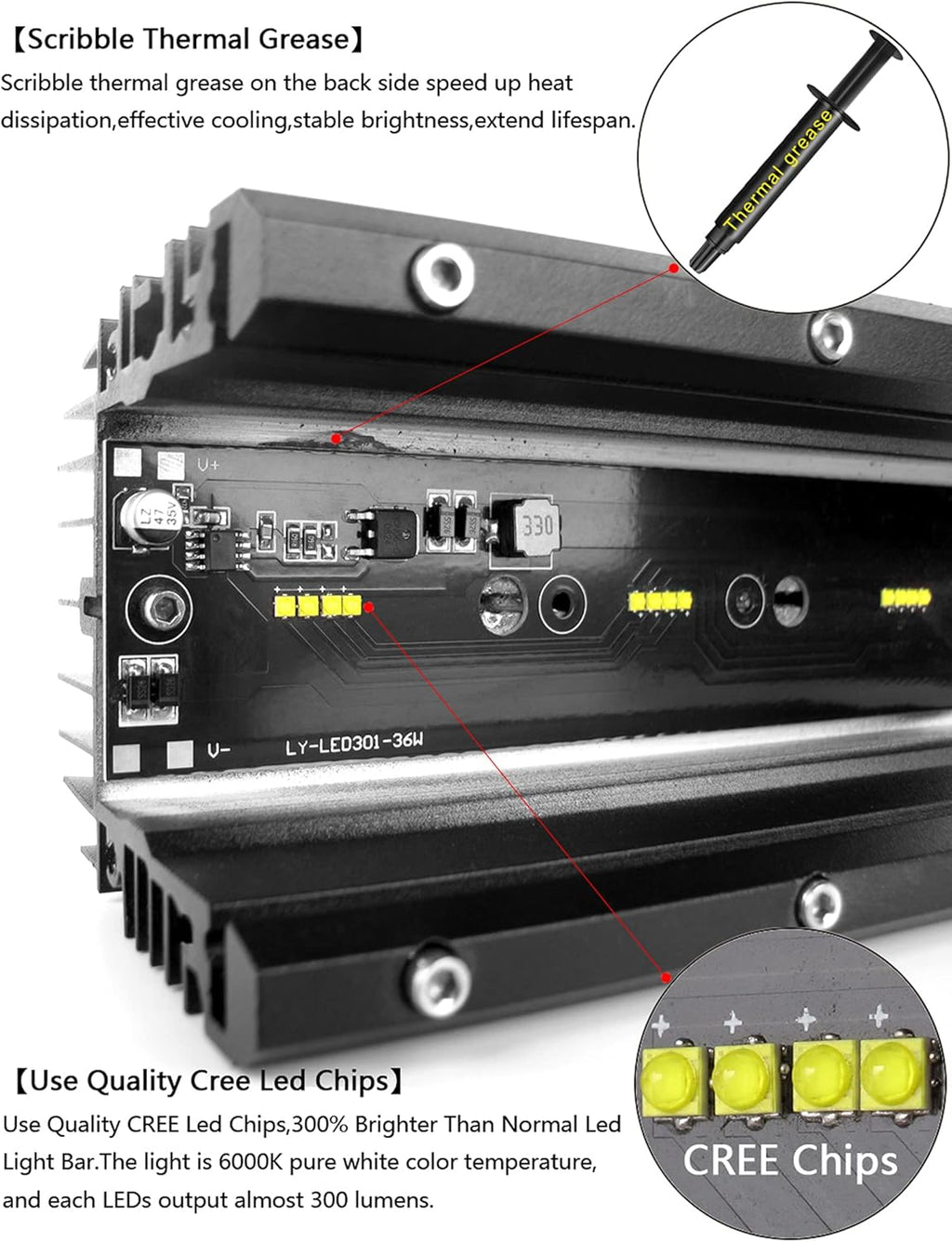 6D 40 Inch 180W Single Row LED Light Bar V20522