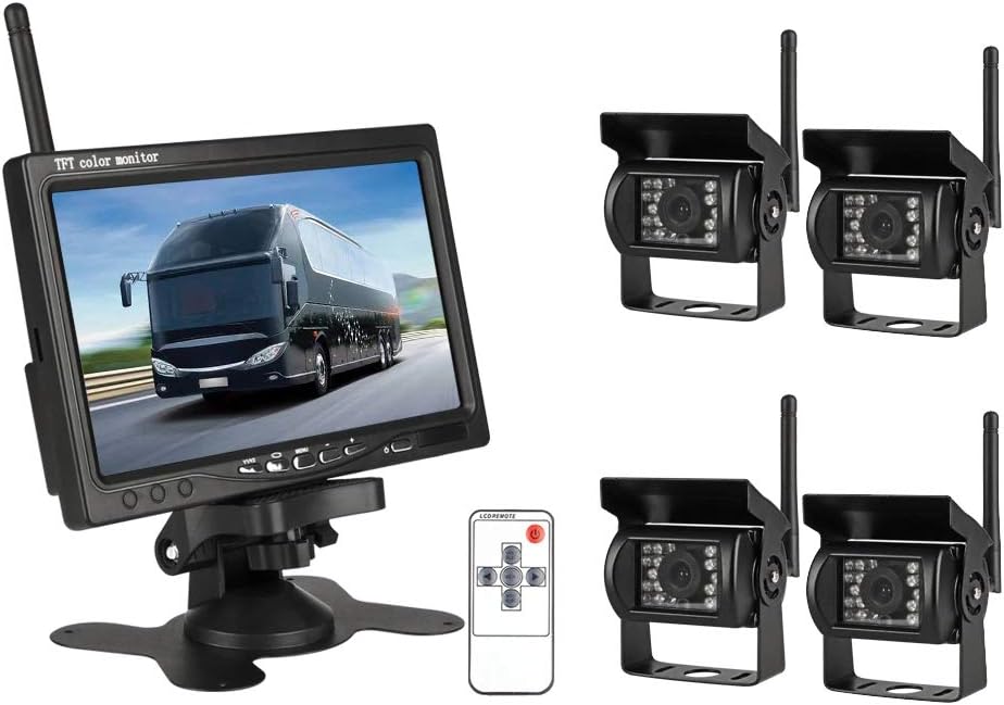 Waterproof Wireless Backup Camera with 7 HD LCD Monitor Kit U344