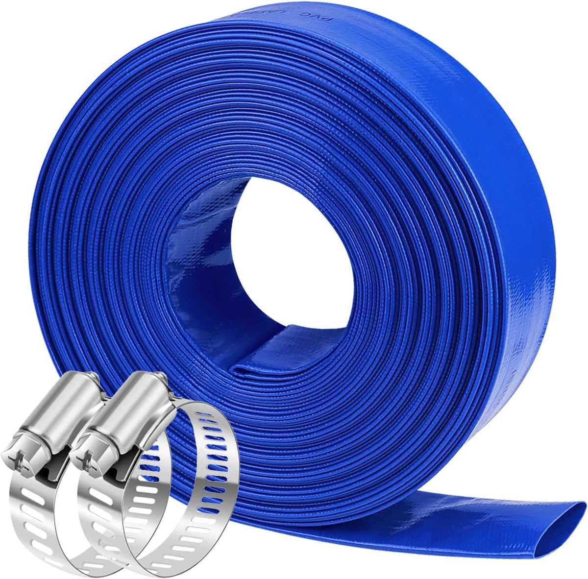 1.5 Dia x 100 ft Heavy Duty Reinforced Lay Flat Discharge Hose W858