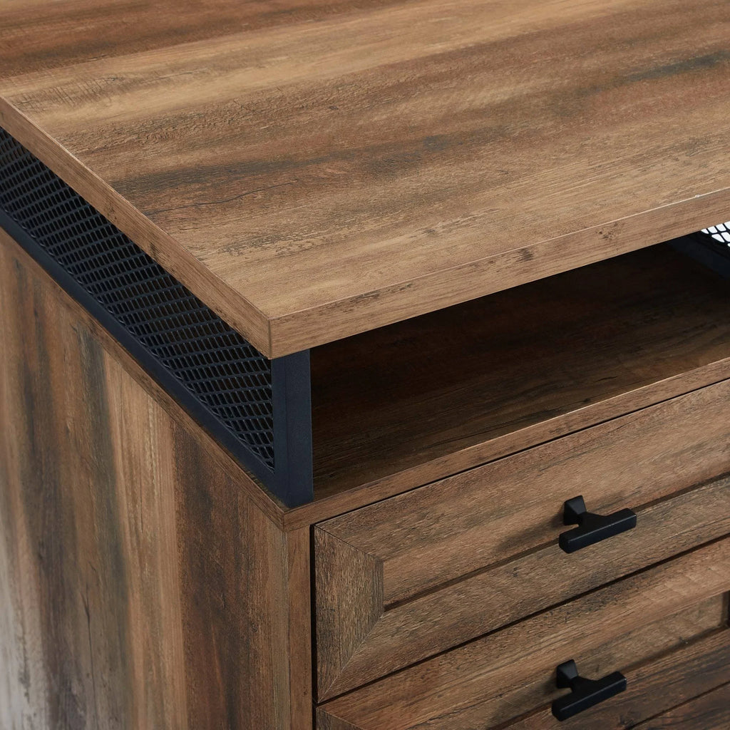 Reclaimed Barnwood 3-Drawer Writing Desk R196