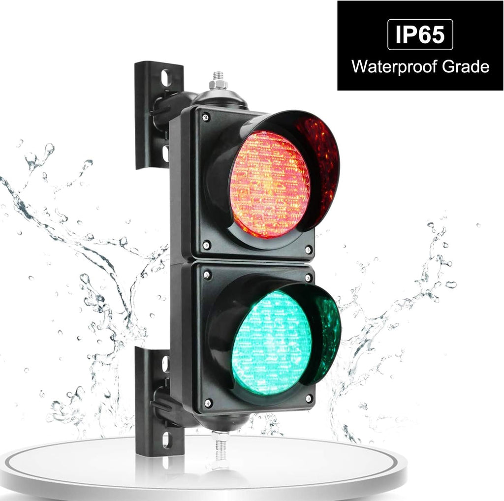 100mm Red/Green LED Traffic Light, IP65 PC Housing P7817