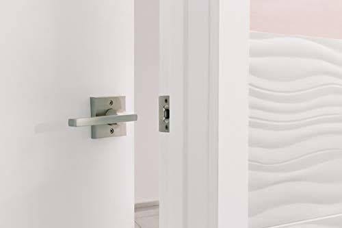 Satin Black Square Privacy Lever Set C609